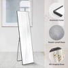 21''x64'',Gold-rect Floor Standing Mirror, Wall Mirror with Stand Aluminum Alloy Thin Frame - 3 of 4