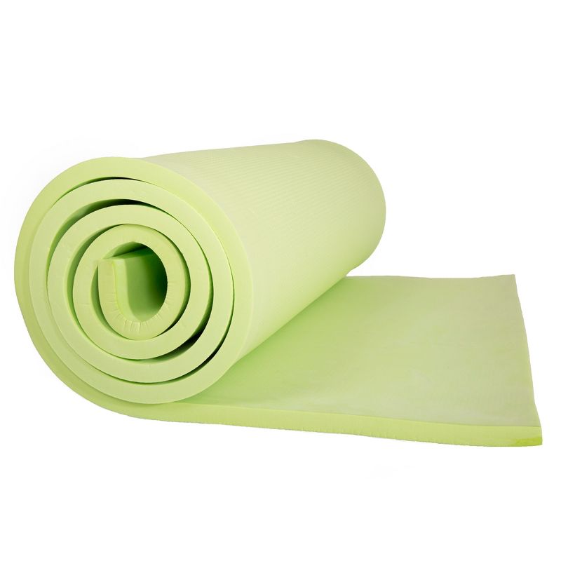 Leisure Sports Extra-Thick 0.5" H - Nonslip Comfort Foam Yoga Mat with Carrying Strap - Green, 5 of 8