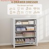 Nursery 4/5 Drawers Dresser for Bedroom, 37Inch/45 Inch Tall Chest of Drawers, Modern Clothes Storage Cabinet & TV Stand, Wood Drawer Organizer - 4 of 4