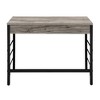 Anybear Light Weathered Oak and Black Writing Desk with 2 Drawers - 3 of 4