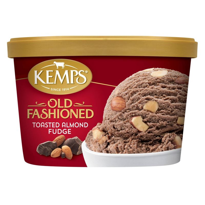 Kemps Old Fashioned Toasted Almond Fudge Ice Cream - 48oz, 1 of 7