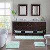 Vynxaria Seafoam Striped Bath Mat - Plush & Medium Pile Dual Texture 17x24 Inches - 2 of 4