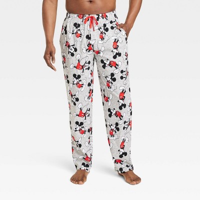 Men s Disney Mickey Mouse Knit Pajama Pants Gray S Target