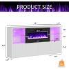 AMERLIFE 68" High Gloss Fireplace TV Stand with 40" Fireplace with LED Lights for TVs up to 78" - 2 of 4