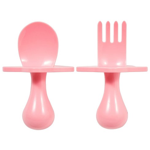 Nooli First Self-feeding Utensils: Usa-made Spoon & Fork Set For Babies,  Lavender : Target