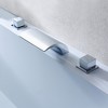 Sumerain Deck Mount Tub Faucet filler, 2 Knob Handle Waterfall Roman Tub Faucet, Chrome Finish - 4 of 4