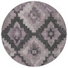 Lavender And Charcoal Aztec Washable Indoor Outdoor Area Rug - 4 of 4