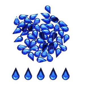 Unique Bargains Flat Back Acrylic Teardrop Rhinestone Embellishments 50 Pcs - 1 of 4