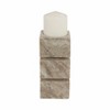 Modern Marble Candle Holder for Pillar & Taper Candles - Stone Square Design - Glam Accent for Home, Office, Bedroom & Living Room - 2 of 4