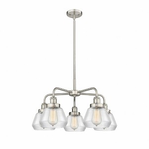 Fulton - 5 Light Stem Hung Chandelier In Art Deco Style-13.5 Inches Tall and 24.5 Inches Wide - 1 of 1