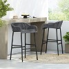 Christopher Knight Home Cole Contemporary Patio Woven Rope Barstool (Set of 2) - 2 of 4