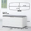 Syemin Storage Shed, Waterproof Storage Shed for Cleaning Tools and Garden Accessories, White, 45.7"*23.6"*23.6" - 2 of 4