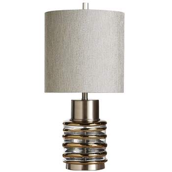 Eton Transitional Metal and Glass Table Lamp - StyleCraft