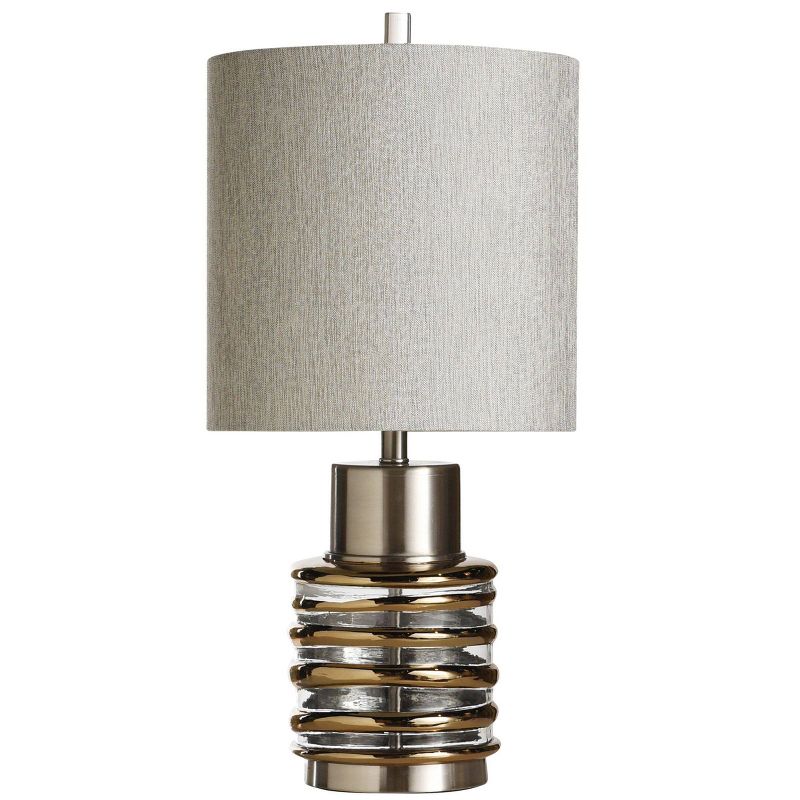 Eton Transitional Metal and Glass Table Lamp - StyleCraft, 1 of 5
