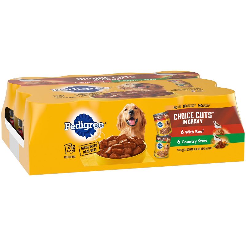 Pedigree Choice Cuts In Gravy Beef &#38; Country Chicken Stew Adult Wet Dog Food - 13.2oz/12ct Variety Pack, 5 of 6