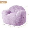 Plush Bean Bag Lounge Chair with Armrests – Foam-Filled Sofa for Adults & Kids, Floor Seating for Living Room - 3 of 4