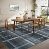 Acekool Modern Geometric Rug - Washable 5x7 Non-Slip Area Carpet in Black & Grey - 3 of 4