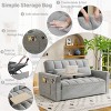SEVOBAL Foldable Futon Sofa Bed Multi-Functional Pullout Sofa Bed Modern Sofa Velvet Pull-Out Bed Adjustable Back, Gray, 46.37"*37.36"*14.59" - 4 of 4