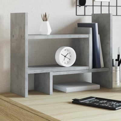 vidaXL Desk Organiser Concrete Grey 15.2x6.7x15.4" Engineered wood