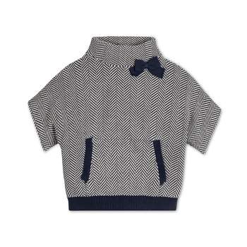 Hope & Henry Girls' Mock Neck Short Sleeve Sweater, Infant