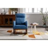NicBex Linen Upholstered Accent Chair with Wood Legs and Side Pocket,Modern Rocking Chairs with High Back for Bedroom,Reading Room - 2 of 4