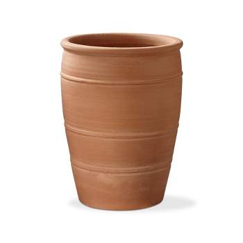 tagltd Vista Terracotta Planter Large, 7.5L x 7.5W x 10HH inches, Holds Up to 6 inch Drop in Pot