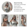 Jessie's Wig 26 Inch Long Straight Bangs With Wig Synthetic Hair Silver Color 1 Pc/Pack - 3 of 4