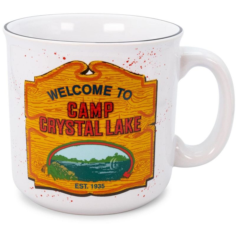 Silver Buffalo Friday the 13th Welcome To Camp Crystal Lake Ceramic Camper Mug | 20 Ounces, 1 of 7