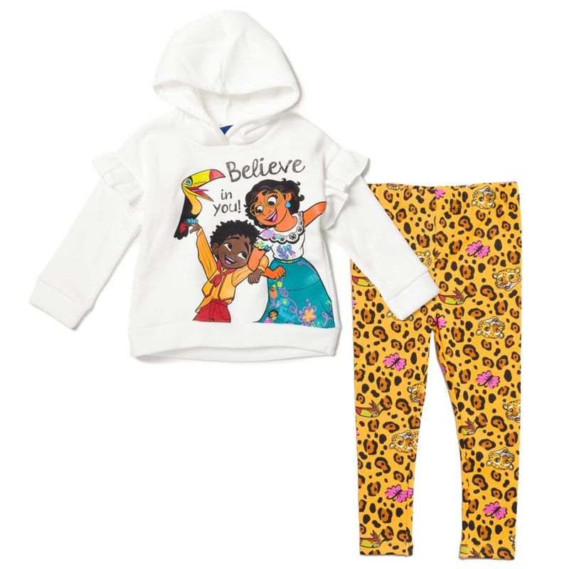 Disney Encanto Mirabel Girls Pullover Fleece Hoodie and Leggings Outfit Set Toddler, 1 of 7