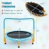 Costway 36'' Kids Trampoline Rebounder W/Full Covered Handrail & Pad Indoor Outdoor Pink/Blue/Light Blue - 3 of 4