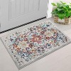Acekool Area Rug Vintage Medallion Plush Non-Shedding Low Pile Stain Resistant Non Slip Accent Carpet for Living Room Bedroom - 3 of 4