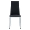 Set of 6 PU Leather Dining Chairs with Diamond-Patterned Backrest, Padded Seat, and Sturdy Metal Legs for Dining Room or Kitchen-Coolbibila - 2 of 4