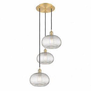 Ithaca - 3 Light Cord Hung Multi Pendant In Industrial Style-29.25 Inches Tall and 16.5 Inches Wide - 1 of 1
