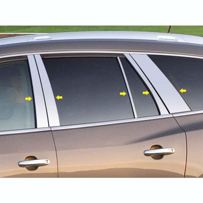 QAA is Compatible with 2013-2017 Buick Enclave 10 Piece Stainless Pillar Post Trim, Includes Cut Out for Buick Logo PP53533