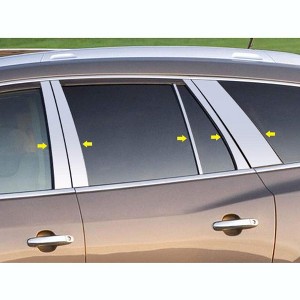 QAA is Compatible with 2013-2017 Buick Enclave 10 Piece Stainless Pillar Post Trim, Includes Cut Out for Buick Logo PP53533 - 1 of 3