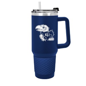 NCAA Kansas Jayhawks Colossus Travel Mug - 40oz: Stainless Steel, Silicone Grip - 1 of 4