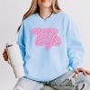 Merry & Bright Outline Puff  - Women's Lightweight Garment Dyed Sweatshirt - 3 of 4