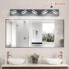Modern Matte Black Vanity Lights, 5-Led Bathroom Mirror Fixture, Anti-Rust, Ideal for Makeup Stations - 4 of 4