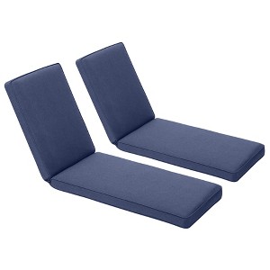 Aoodor 72 x 21 x 3 Inches Patio Chaise Lounger Cushions, Olefin Fabric Slipcovers with Sponge Foam, Set of 2 - 1 of 4