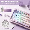 YUNZII B75 PRO Mechanical Keyboard,75% Gaming Keyboard Gasket Hot Swap Custom Keyboard with Knob(Milk Switch,Purple) - 3 of 4