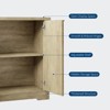 Fluted Buffet Sideboard Cabinet with Storage, 2/4 Doors & Adjustable Shelf,Handle,Spacious Tabletop,Modern Wood Coffee Bar Console Table - 4 of 4