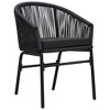 vidaXL Patio Dining Set Outdoor Garden Seat - 5 Piece Black 31.5" Table Length - 4 of 4
