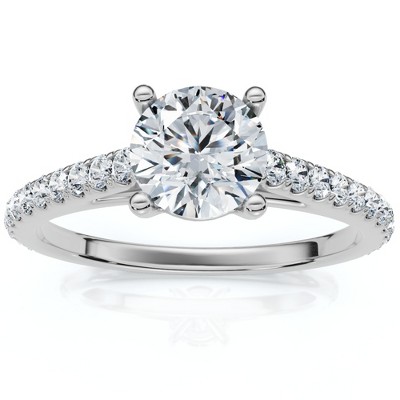 Pompeii3 G/VS 1.30Ct Diamond Engagement Ring 14k Gold Lab Created