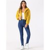 INSPIRE CHIC Women's Casual Hooded Zip Up Long Sleeve Cropped Faux Fur Jacket - 3 of 4