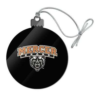 Mercer University Secondary Logo Acrylic Christmas Tree Holiday Ornament