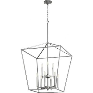 Quorum Lighting Gabriel 9-Light 2-Tier Entry Pendant, Classic Nickel, 24W x 29.5H, Dry Rated - 1 of 1