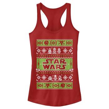 Juniors Womens Star Wars Come to the Merry Side Racerback Tank Top