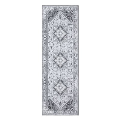 Washable Vintage Oriental Rug Non Slip Low Pile Rug Soft Throw Floor Cover Retro Medallion Indoor Carpet for Living Room Bedroom