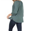 Women's Cupro Stretch Split Neck Top - Veronica M - 2 of 4