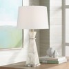 Possini Euro Design Marcy 28" Tall Modern Glam Table Lamp White Finish Alabaster Single White Shade Living Room Bedroom Bedside Nightstand House - 2 of 4